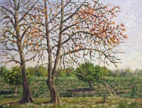 Saba Qayoom Leghari, Spring II, 18 x 24 Inch, Oil on Canvas, Landscape Painting, AC-SQL-037